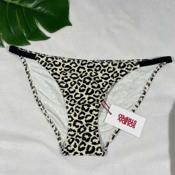 NWT‎ Solid & Striped [ XL ] Leopard Morgan Tab Hipster Bikini Bottom - Picture 2 of 12